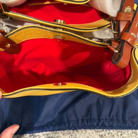 Dooney & Bourke Yellow Leather Handbag - Picture 7 of 9